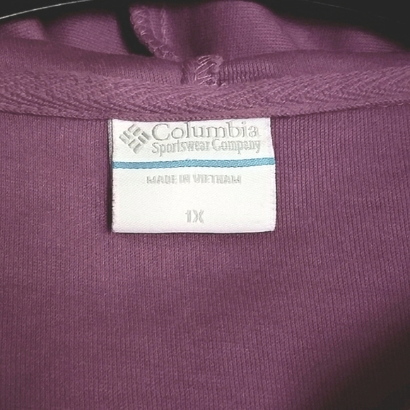 Columbia Purple Sweatshirt Hoodie Size 1X - Picture 5 of 12